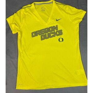 Nike Oregon Ducks Football Shirt Womens XL Green Lightweight Stretch Dri Fit